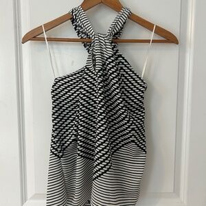 Black & White Banana Republic Summer Sleeveless Blouse Size S NWT